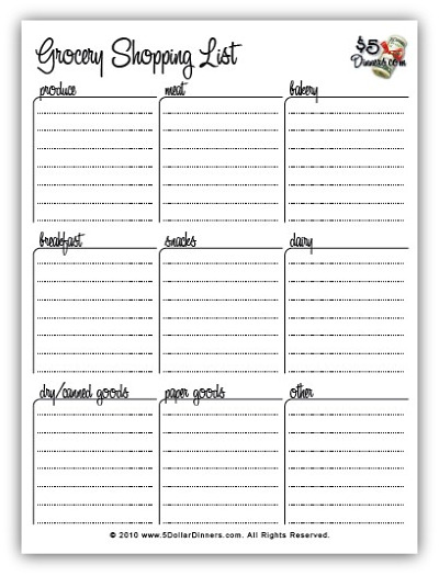 Free Printable Meal Planners and Grocery Shopping Lists / myfindsonline.com