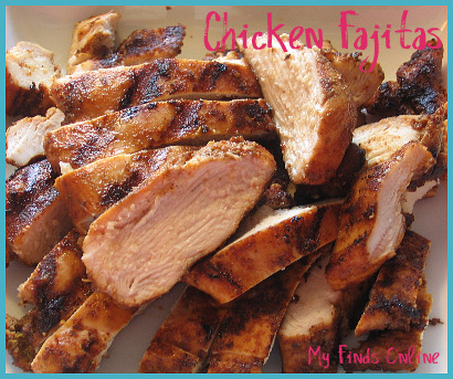 Grilled Chicken Fajitas / myfindsonline.com