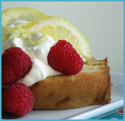 Pound Cake With Homemade Lemon Whipped Cream