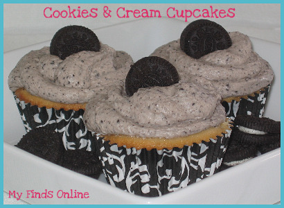 Cookies and Cream Cupcakes With Buttercream Icing