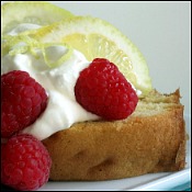 pound cake with lemon whipped cream