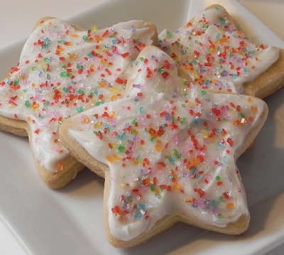 Spiced Sugar Cookies With Almond Flavored Icing