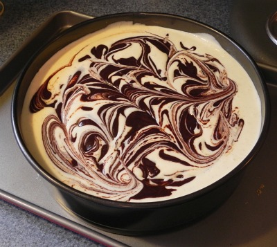chocolate swirl cheesecake
