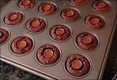 baked rolo brownie bites