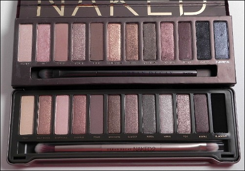 Urban Decay Naked palette comparison