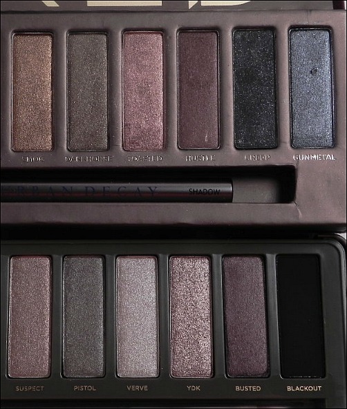 Urban Decay Naked palettes side by side