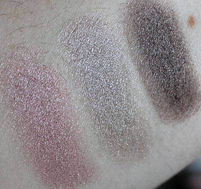 MAC Naturally daylight, cloudy afternoon, twilight falls swatches
