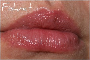 Hard Candy tinted lip balm swatch in Fishnet