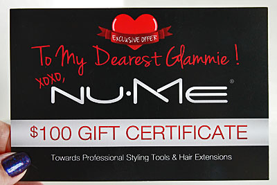 NuMe gift certificate