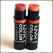 NYX color lip balms