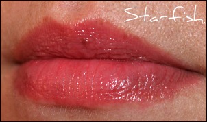 Hard Candy tinted lip balm swatch in Starfish