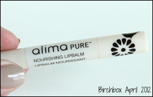 Alima Pure tinted lipbalm birchbox sample
