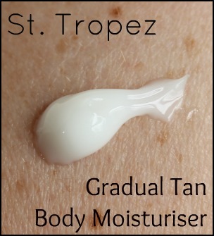 St. Tropez gradual tan body moisturizer swatch