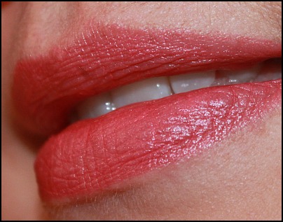 Revlon moon drops Crystal Cut Coral lipstick swatch