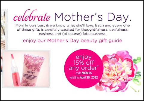 Makeup Coupons on Tarte Cosmetics 15  Off Mother S Day Sale   Myfindsonline Com