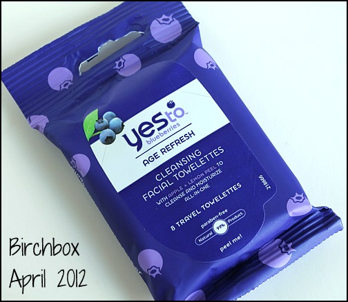 yes to blueberries facial towelettes birchbox sample