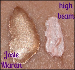Josie Maran Argan Illuminizer vs Benefit High Beam