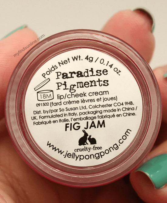 Jelly Pong Pong Paradise Pigments Lip/Cheek Cream in Fig Jam
