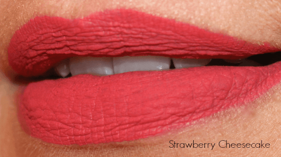 Jordana Strawberry Cheesecake Sweet Cream Matte Liquid Lip Color Swatch / myfindsonline