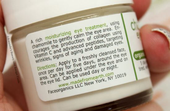 Made From Earth Chamomile Eye Therapy Cream