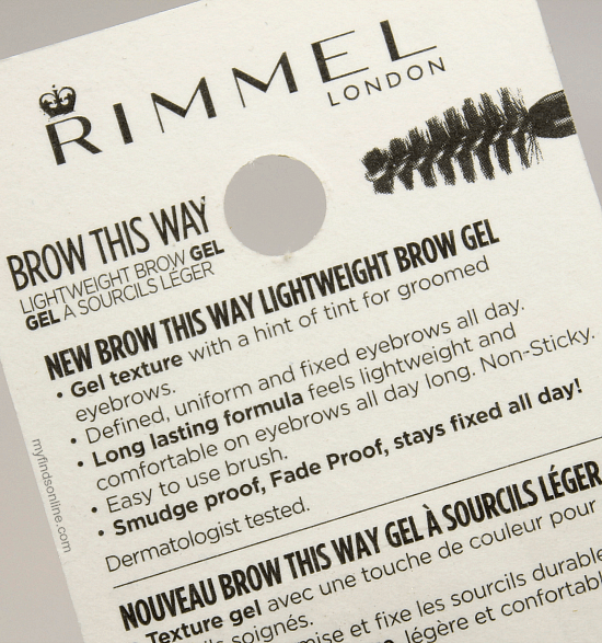 Rimmel Brow This Way Eyebrow Gel / myfindsonline.com