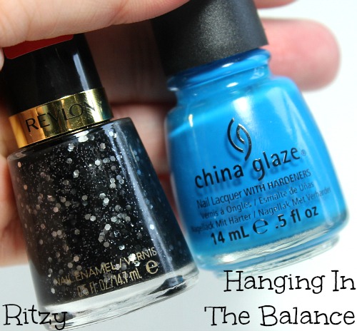 revlon ritzy and china glaze hanging in the balance nail polish