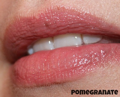 korres pomegranate lip butter swatch