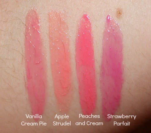 NYX butter gloss swatches