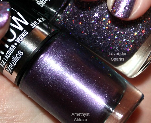 Nail Polish: Maybelline Amethyst Ablaze and Limited Edition Lavender Sparks