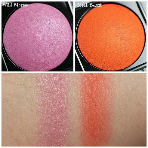 Maybelline Coral Burst and Wild Blossom Limited Edition Blush swatches