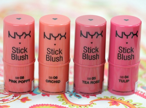 NYX Stick Blush: Pink Poppy, Orchid, Tea Rose and Tulip