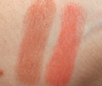 Maybelline Limited Edition Sienna Sands and I Crave Coral Color Whisper Lipstick Swatches