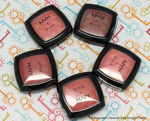 NYX Amber, Apricot, Bittersweet, Coral Dream and Ethereal Powder Blush Pics and Swatches