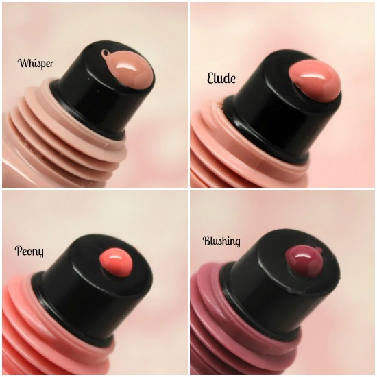 L.A. Girl Glazed Lip Paint: Whisper, Elude, Peony & Blushing