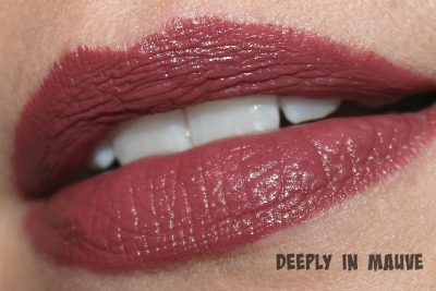 Noyah All Natural Lipstick Swatch in Deeply In Mauve