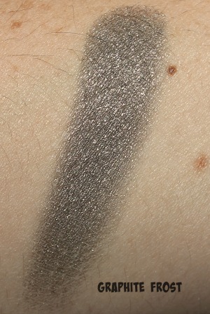 Jesse's Girl Mineralized Baked Powder Eye Shadow Swatch in Graphite Frost