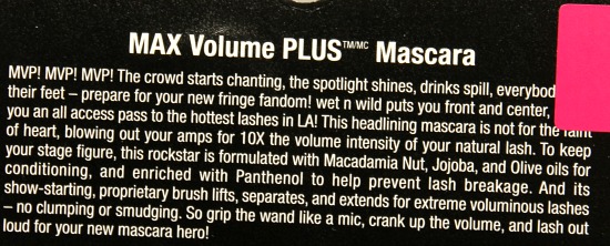 Wet n Wild MAX Volume Plus Mascara