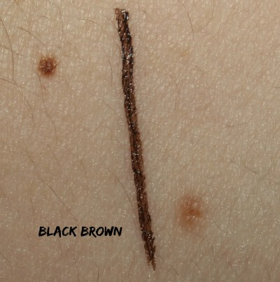 Jordana Cat Eye Liquid Eyeliner Swatch: Black Brown