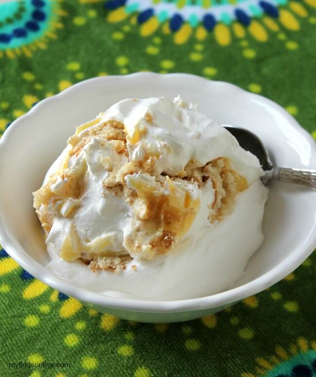 3 Ingredient Vanilla Dreams Layered Pudding Dessert / myfindsonline.com