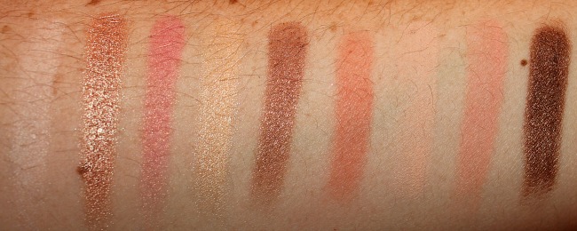 too faced sweet peach palette swatches / myfindsonline.com