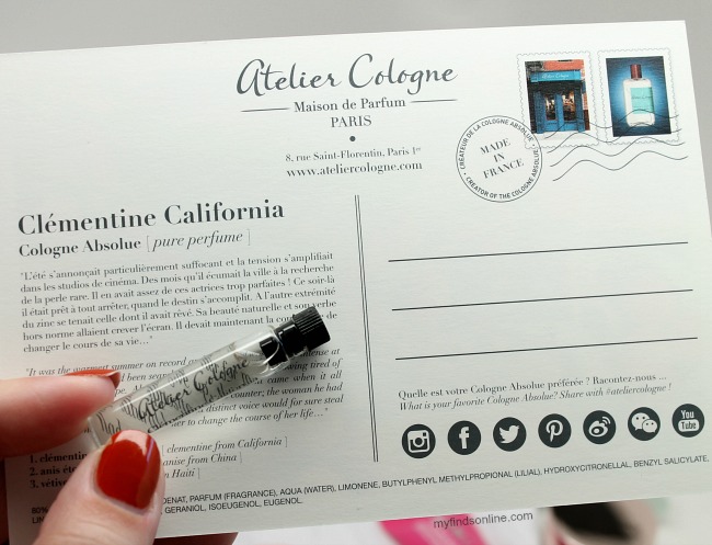 Atelier Cologne Clementine California / myfindsonline.com