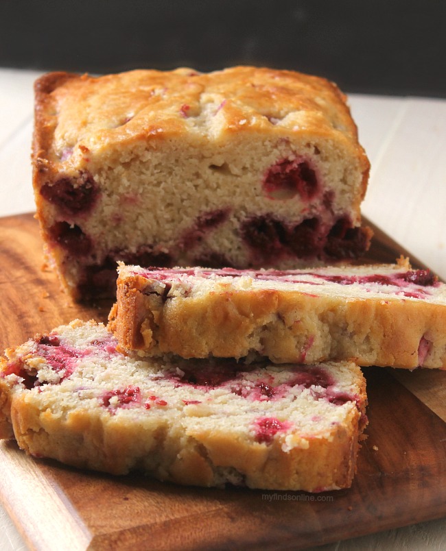 Red Raspberry Muffin Bread / myfindsonline.com
