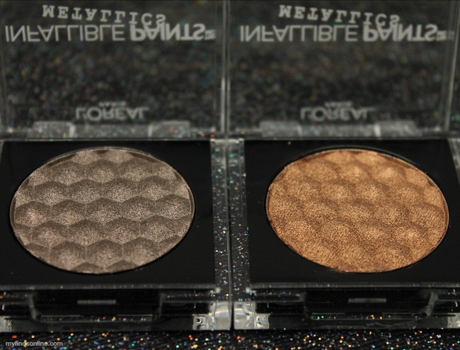 L'Oreal Infallible Paints Metallics Eyeshadow in Caged and Brass Knuckles / myfindsonline.com
