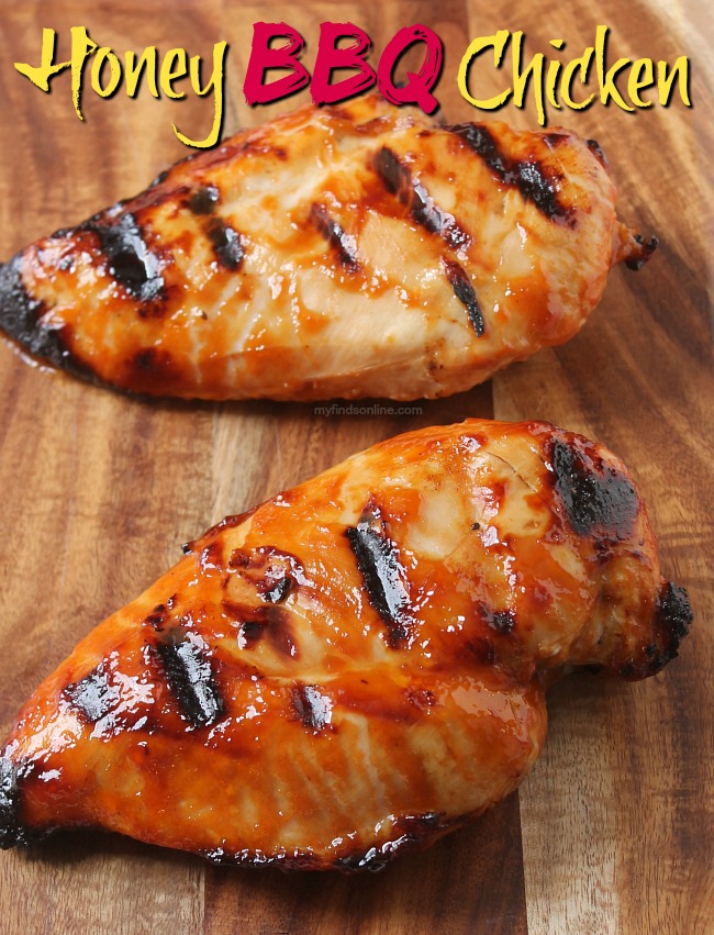 Honey BBQ Grilled Chicken Breasts - myfindsonline.com
