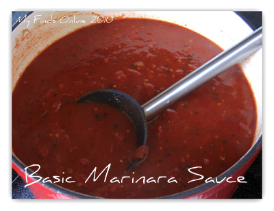 Basic Marinara Pasta Sauce / myfindsonline.com