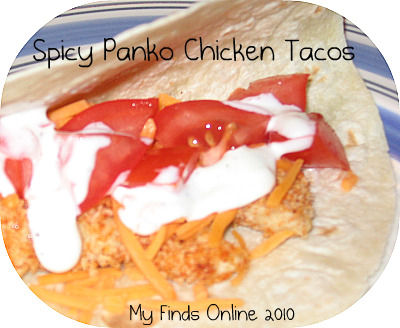 Spicy Panko Breaded Chicken Tacos / myfindsonline.com