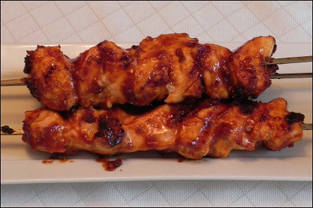 bacon barbecued chicken kebabs