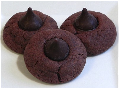 Chocolate Mint Kiss Cookies
