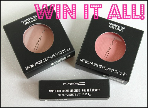 Win It All: MAC Watch Me Simmer Lipstick and Tres Cheek Lovecloud and Pink Tea Blush Giveaway 