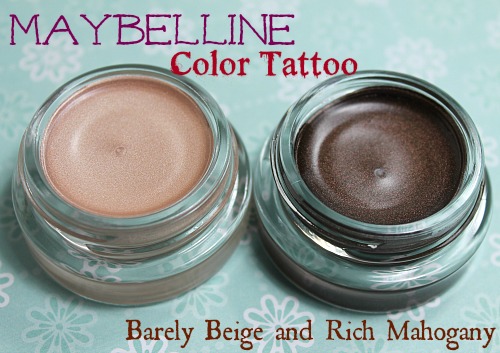 Maybelline Limited Edition Color Tattoo Eyeshadows Barely Beige & Rich Mahogany